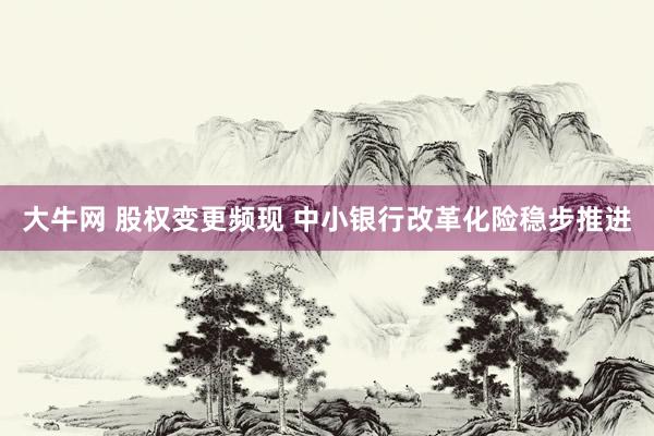 大牛网 股权变更频现 中小银行改革化险稳步推进